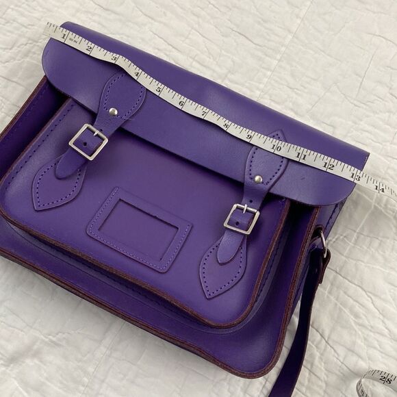 The Cambridge Satchel Company Purple Leather Satchel Bag - Picture 11 of 12